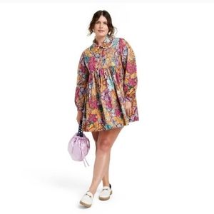 Kika Vargas x Target Anemone floral mini dress 4x NWT